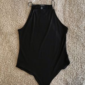 Black haulter top  bodysuit